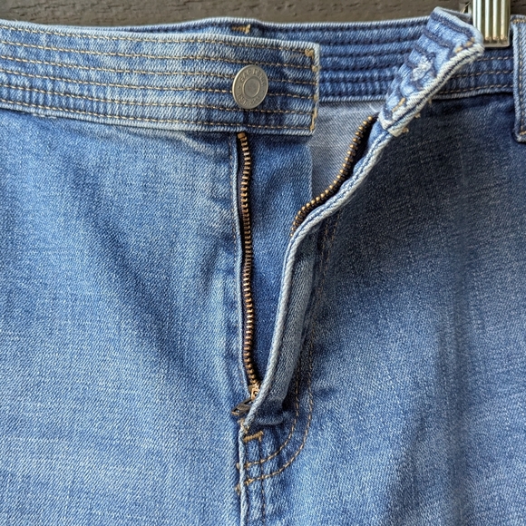 GAP 1969 High Rise Wide Leg Trouser Crop Jeans Size 32 Medium Indigo - Picture 5 of 9